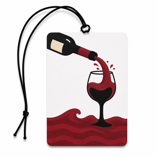 Red Wine Car Air Freshener | Wine Lover Hanging Car Freshener Gift