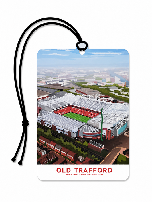 Old Trafford Stadium Car Air Freshener | Manchester Football Stadium Gift | Hanging Car Air Freshener
