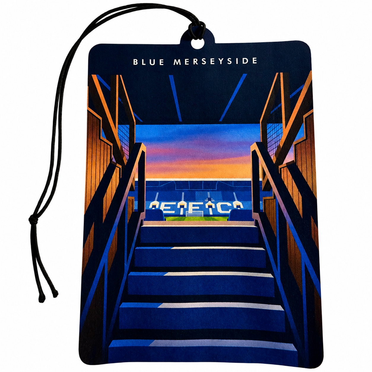 Everton Inspired Car Air Freshener – Goodison Park Stadium Tunnel Blue Merseyside Design, EFC Football Fan Car Accessory & Gift