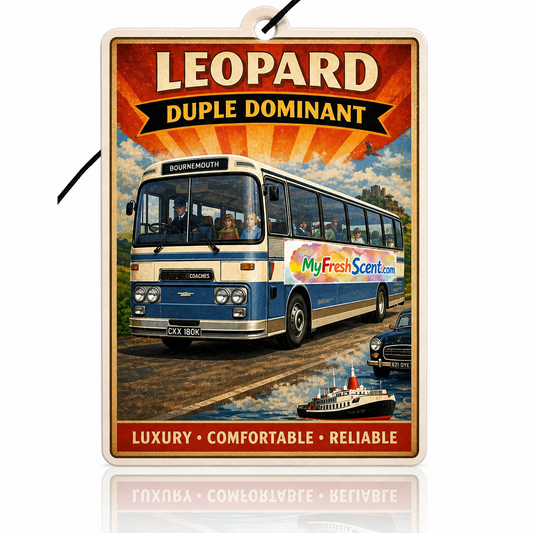 Car air freshener featuring retro dple dominant 