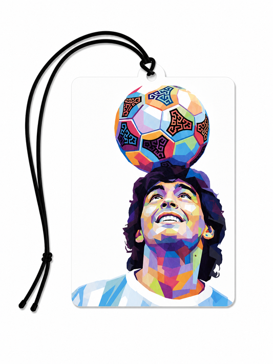 Diego Maradona Inspired Car Air Freshener – Football Legend Hanging Air Freshener