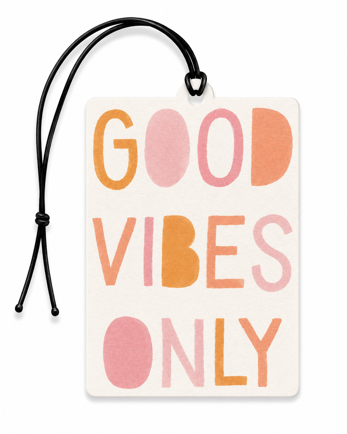 Good Vibes Only Air Freshener – Positive Quote Hanging Car Air Freshener