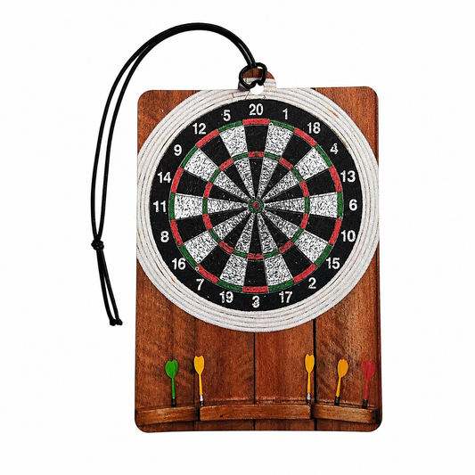Dartboard Hanging Car Air Freshener – Darts Lover Gift, Pub & Bar Decor, Dart Player Car Accessory, Sports Game Room Hanging Ornament