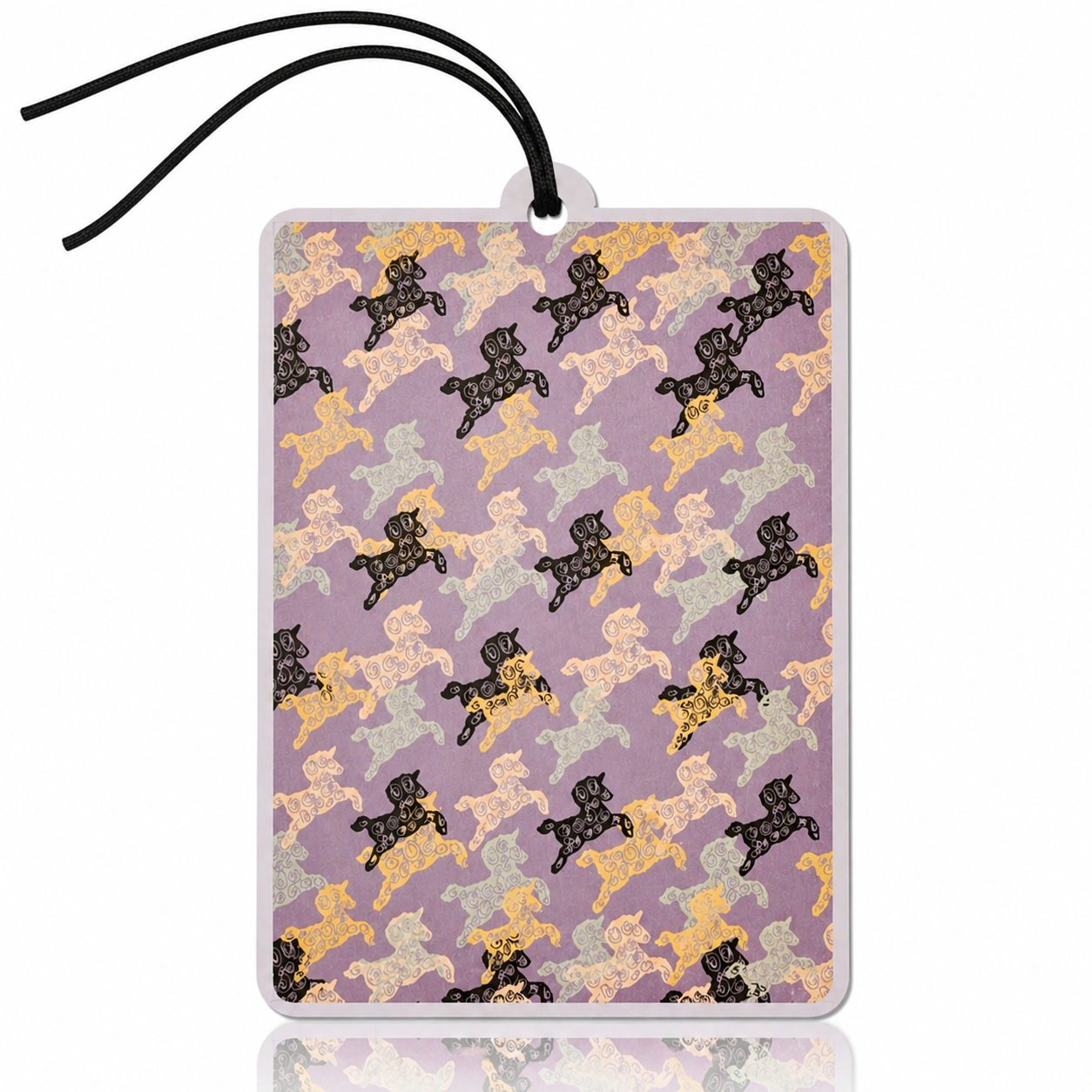 Pastel Pony Pattern Car Air Freshener - Cute Horse Retro Accessory for Your Vehicle - Novelty Gift - MyFreshScent