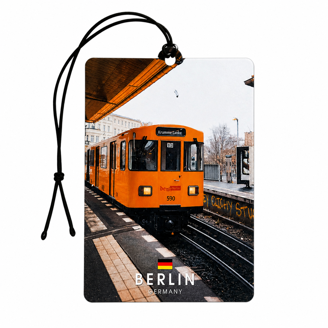 Berlin Germany Train Car Air Freshener – German Railway, Travel Souvenir & City Inspired Hanging Car Accessory