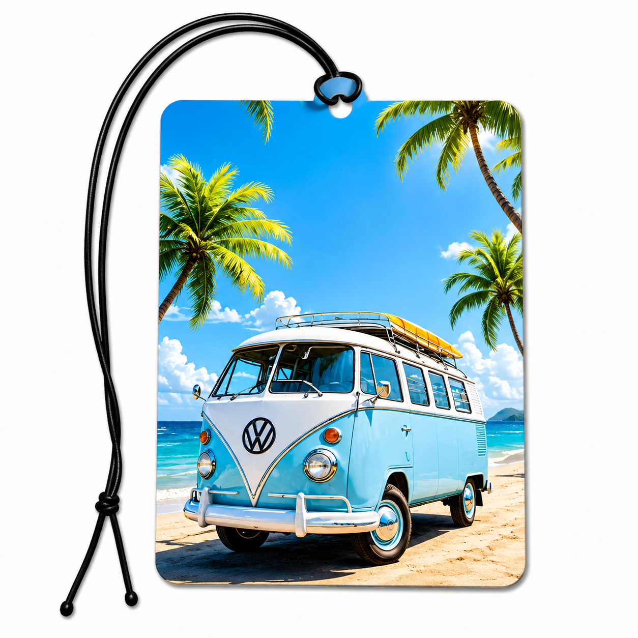 Vintage VW Camper Van Beach Car Air Freshener – Retro Surf Hanging Auto Air Freshener