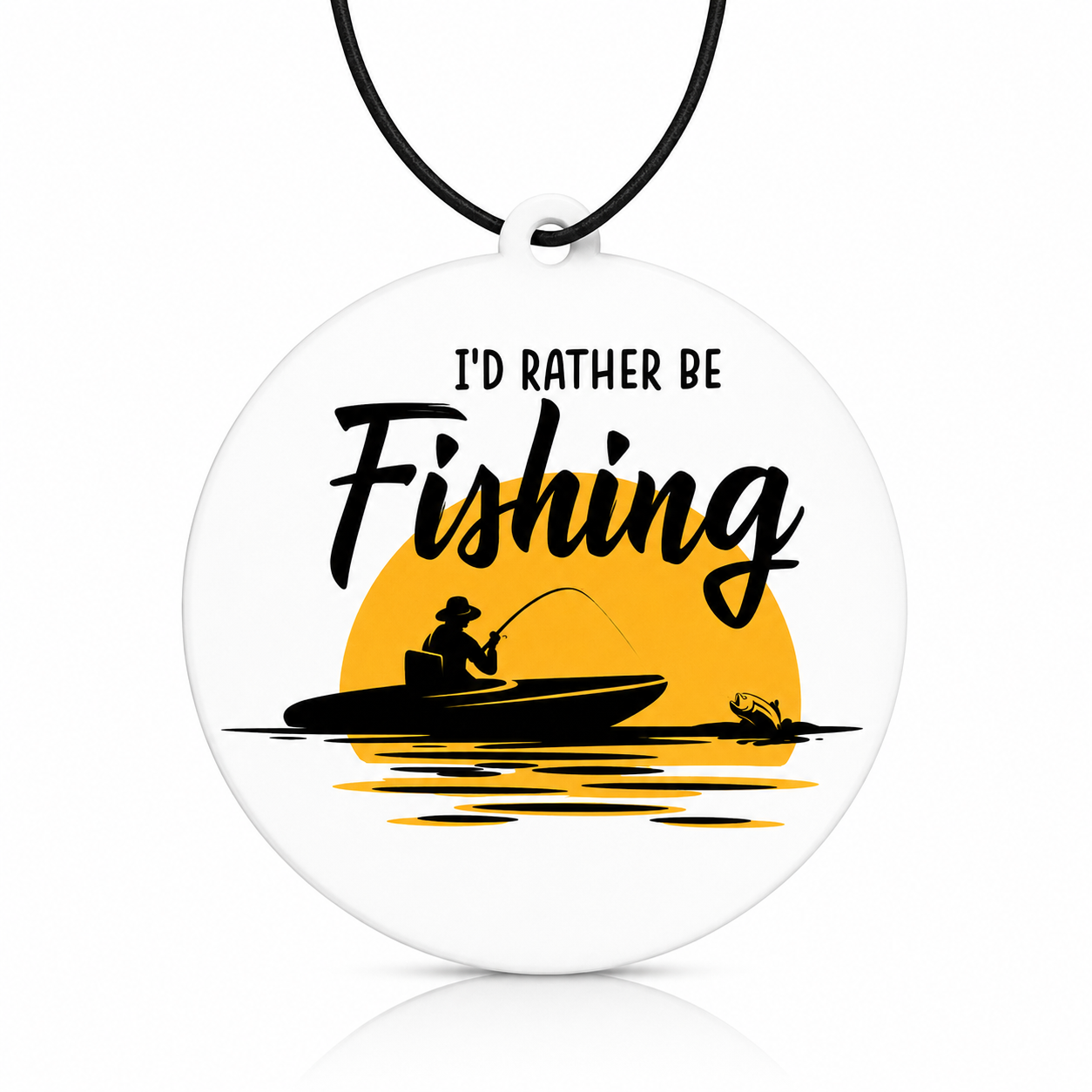 Rather Be Fishing Car Air Freshener - Bring the Joy of the Outdoors to Your Drive