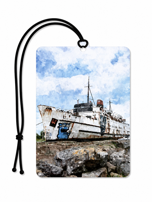 Duke of Lancaster "Fun Ship" Car Air Freshener | Mostyn Ghost Ship | North Wales Gift