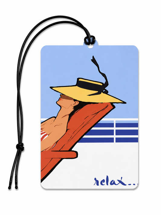 Relax Car Air Freshener | Coastal Beach Hanging Car Air Freshener | Summer Vibes Gift