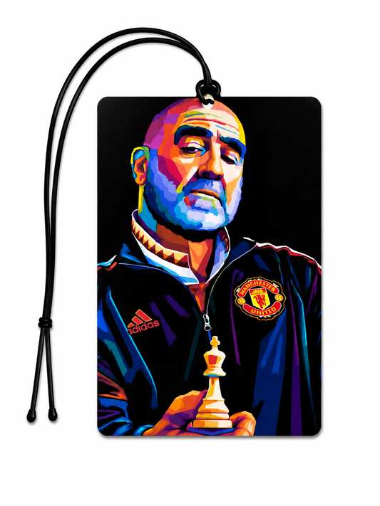 Eric Cantona Air Freshener | Manchester United Legend Car Air Freshener | King Eric Football Gift