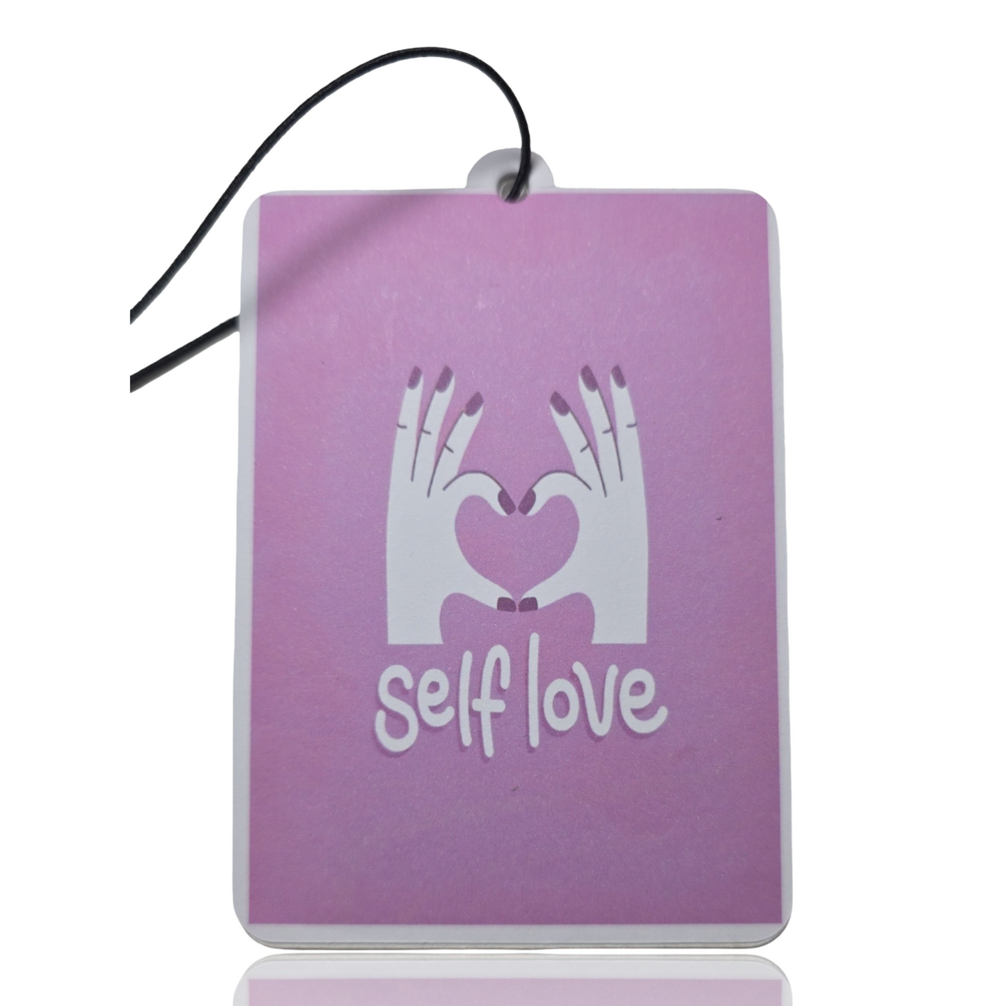 Self Love Car Air Freshener - Heart Shaped Purple Gradient Hanging Accessory - Unique Car Gift - MyFreshScent