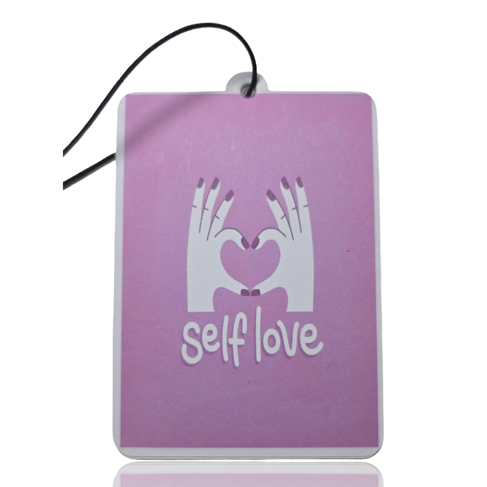 Self Love Car Air Freshener - Heart Shaped Purple Gradient Hanging Accessory - Unique Car Gift - MyFreshScent