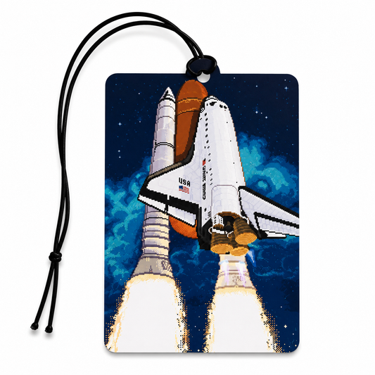 Space Shuttle Car Air Freshener | Retro NASA Rocket Launch Hanging Car Freshener