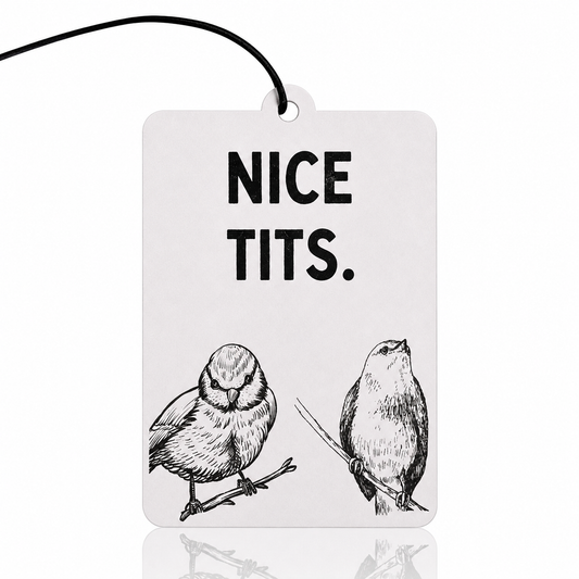 Pun Nice Tits Car Air Freshener - Humorous Hanging Accessory & Fun Gift for Your Vehicle - MyFreshScent