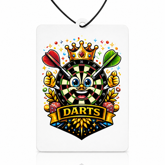 Smiling Darts Board Car Air Freshener - Brighten Up Your Drive