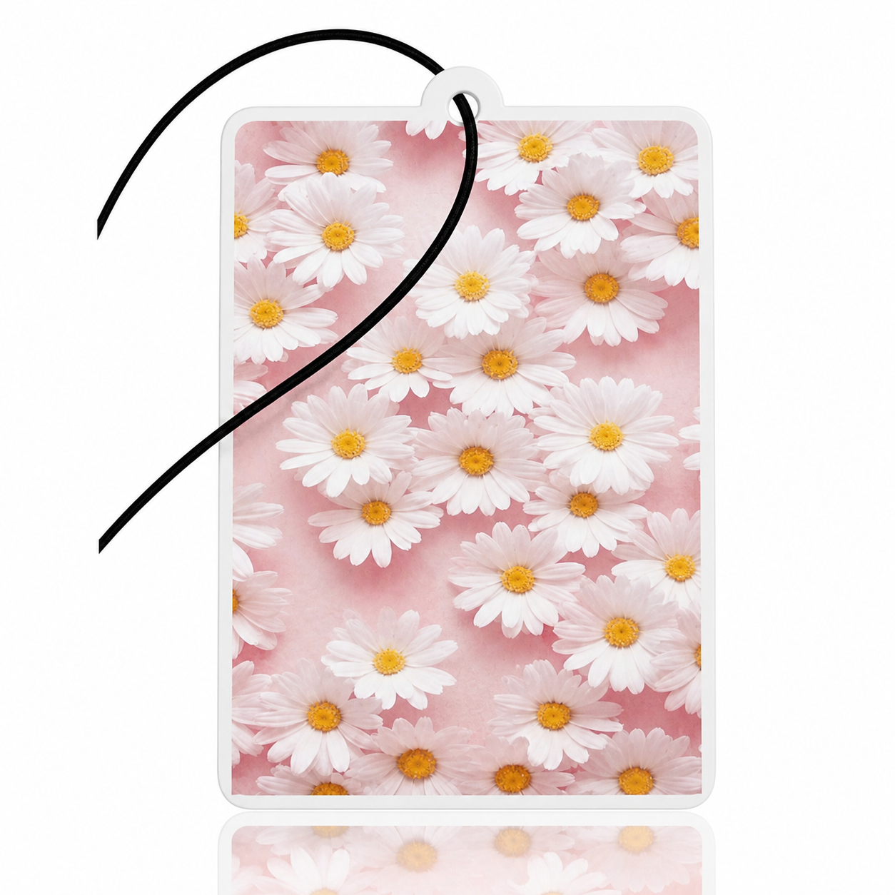 Pink Daisy Floral Car Air Freshener - Cute Pink Aesthetic Hanging Accessory - Novelty Car Gift - MyFreshScent